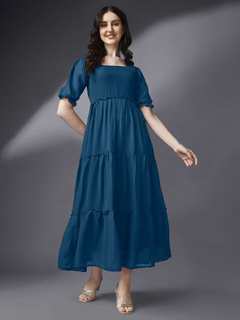 Myntra blue dress new arrivals