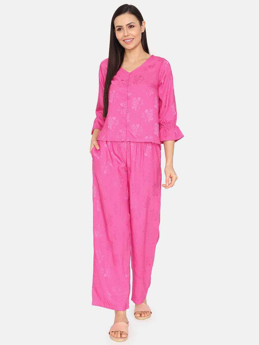 Zivame Women Floral Printed Night suit