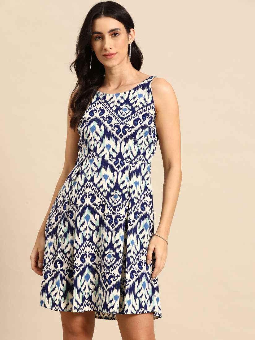 Buy MABISH by Sonal Jain Ethnic Motifs Printed Gathered Detail A Line Mini Dress Dresses for Women 23893732 Myntra