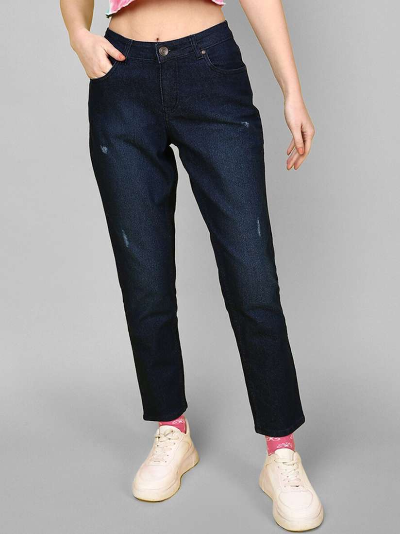 Buy JUNEBERRY Women Original Slim Fit Low Distress Light Fade Stretchable Jeans Jeans for Women 23896494 Myntra