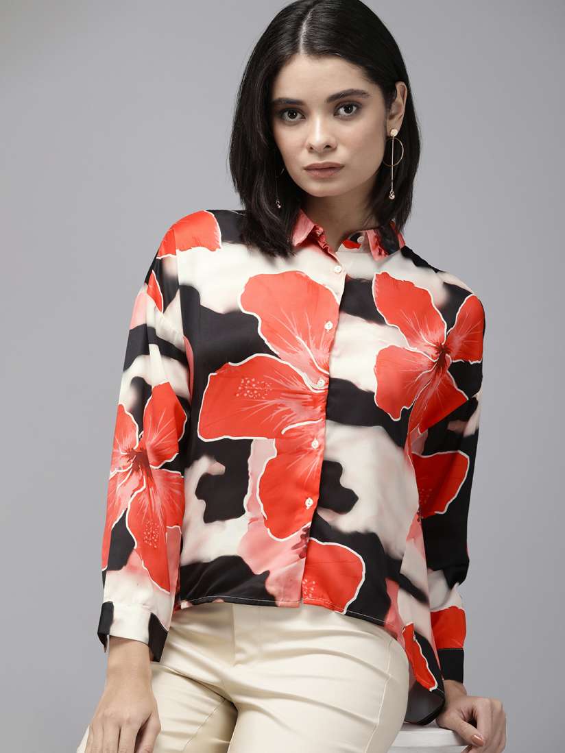 Buy Van Heusen Woman Floral Printed Casual Shirt Shirts for Women 23896902 Myntra