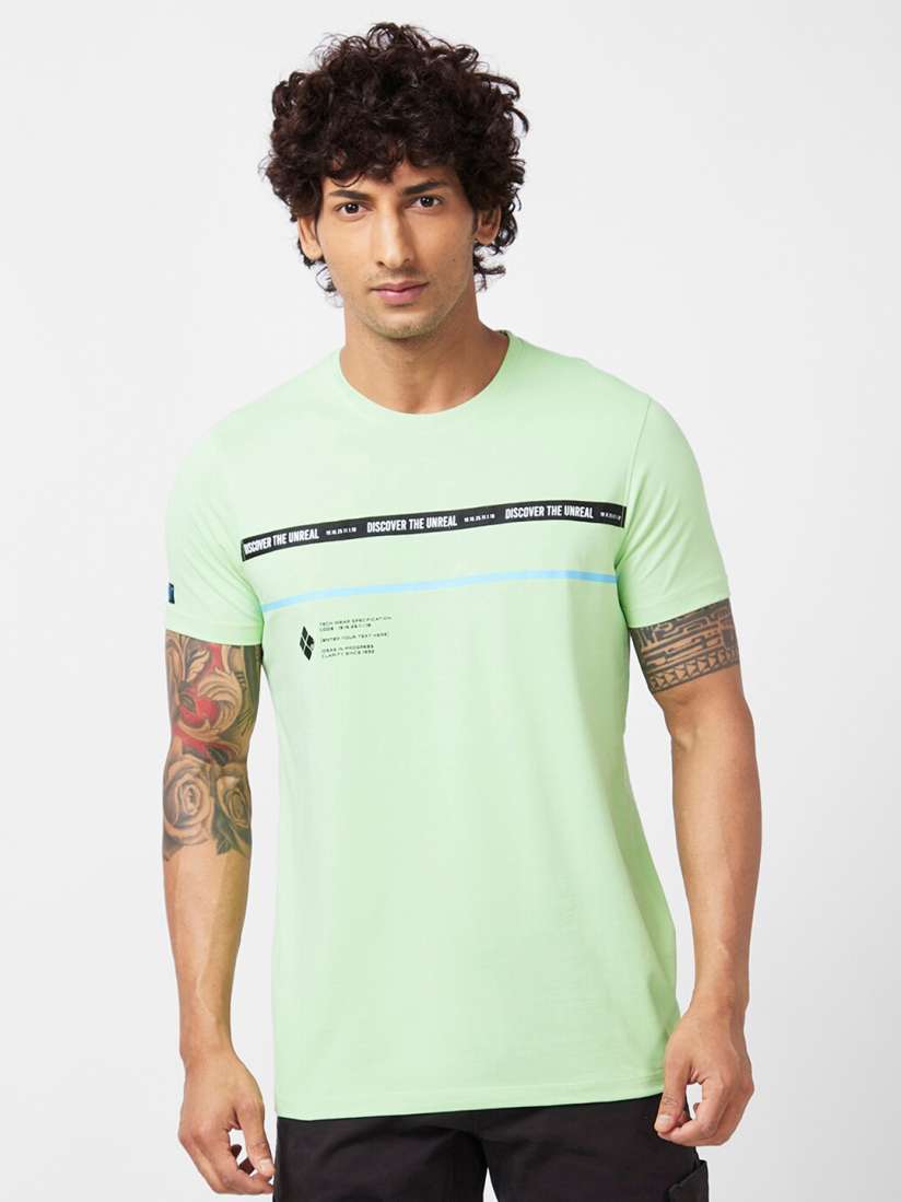 Buy SPYKAR Typography Printed Slim Fit Cotton Casual T Shirt Tshirts for Men 23902510 Myntra