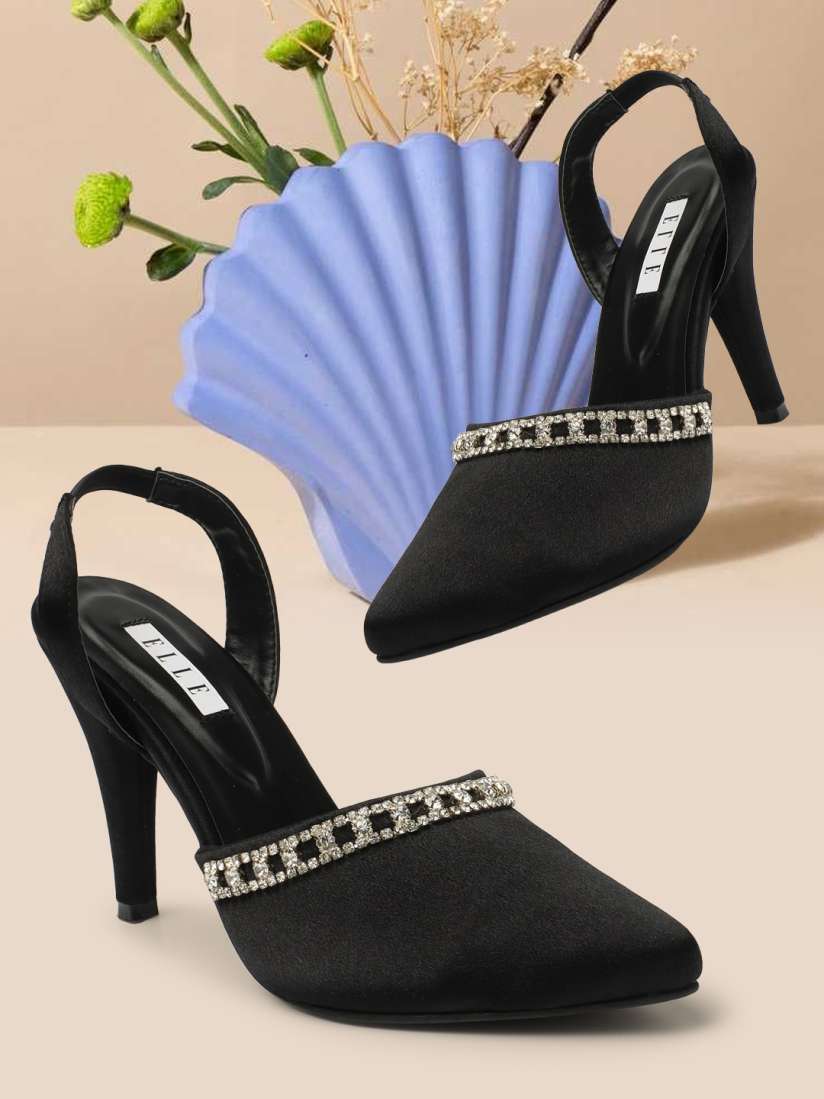 Embellished mules heels sales