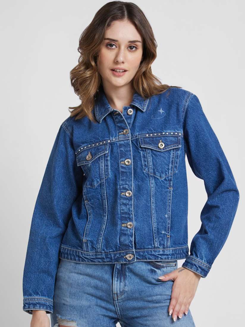 Spykar denim jacket new arrivals