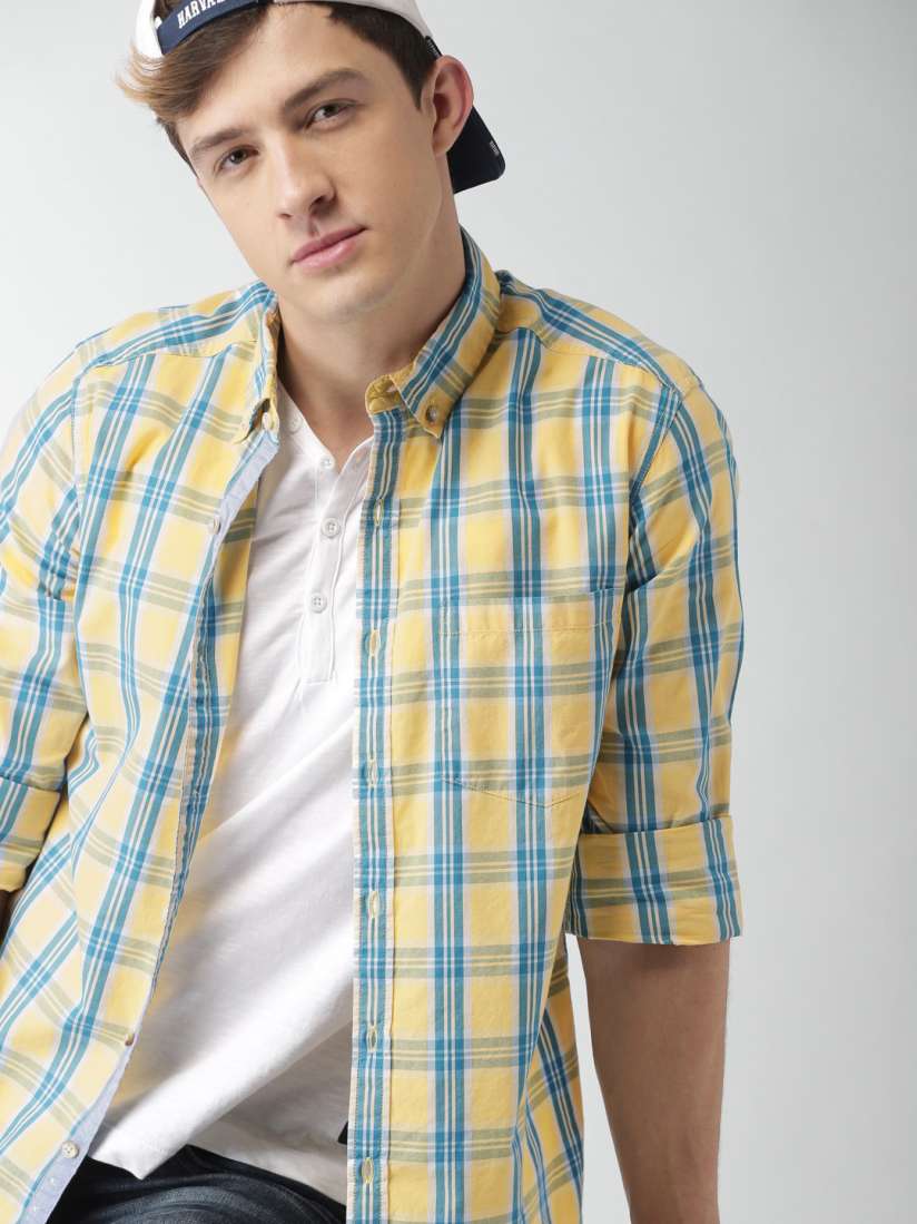 Yellow checked top on sale