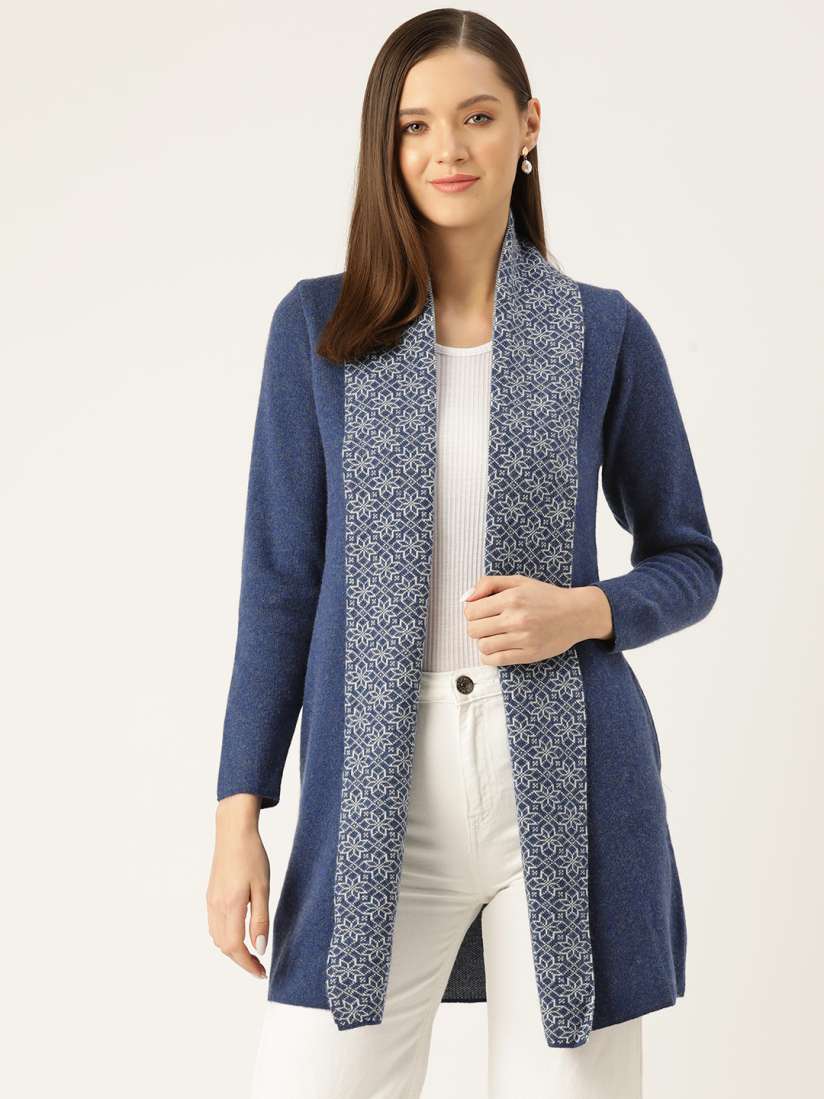 Buy Monte Carlo Women Floral Pattern Front Open Sweater Sweaters for Women 23914512 Myntra