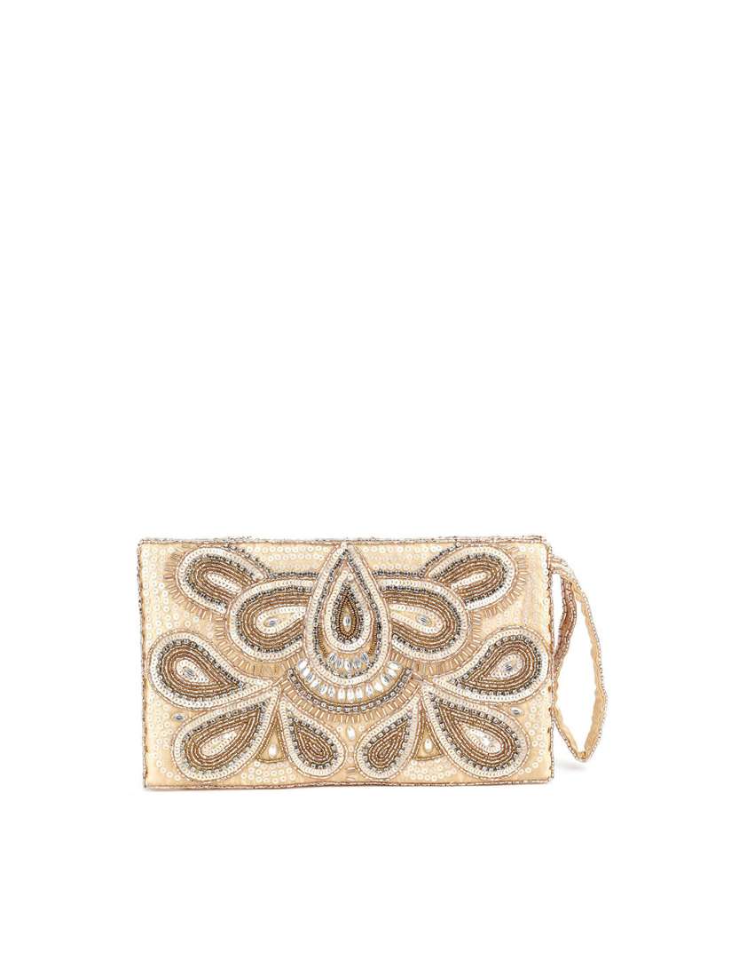 Buy ODETTE Embellished Box Clutch With Wrist Loop Clutches for Women 23917240 Myntra