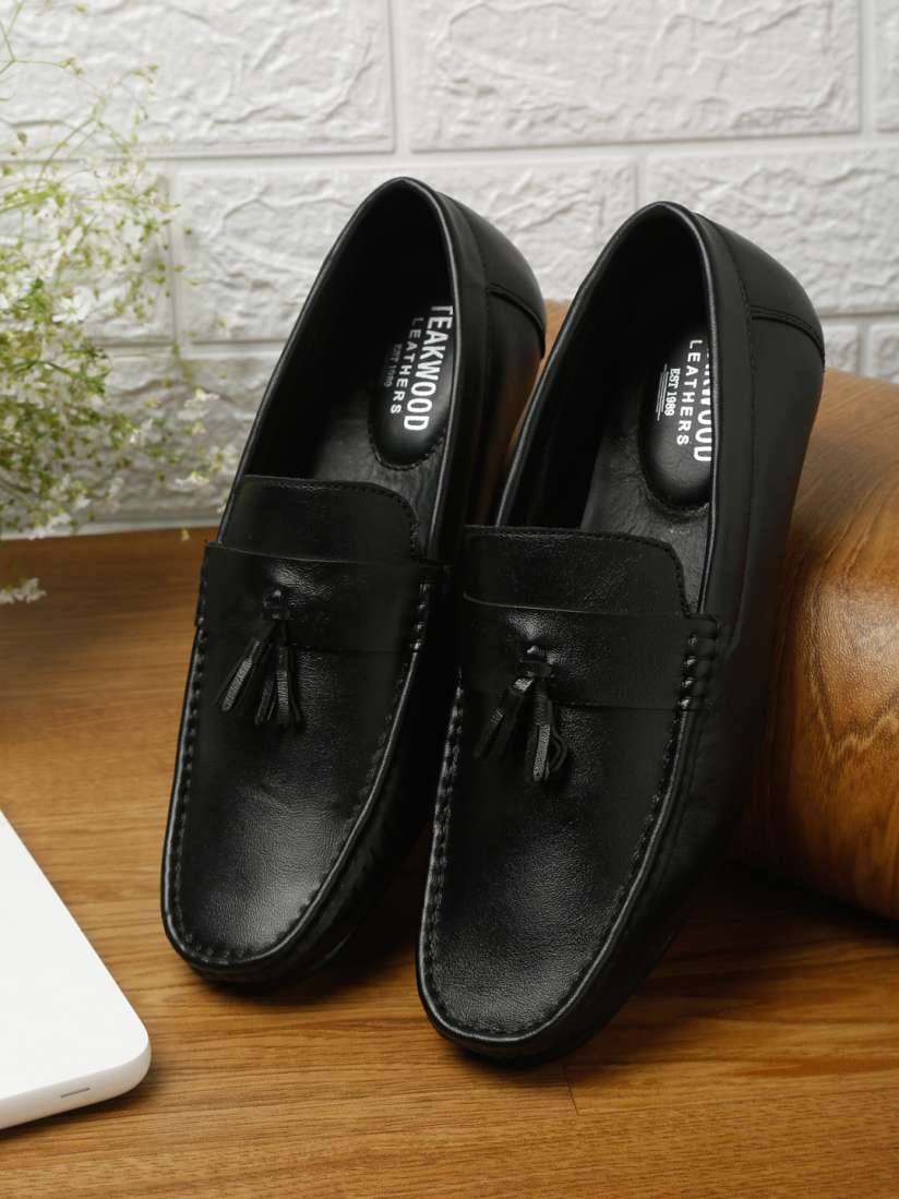 Buy Teakwood Leathers Men Comfort Insole Leather Tassel Loafers Casual Shoes for Men 23919958 Myntra