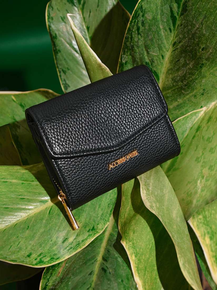 Leather zip around purse online