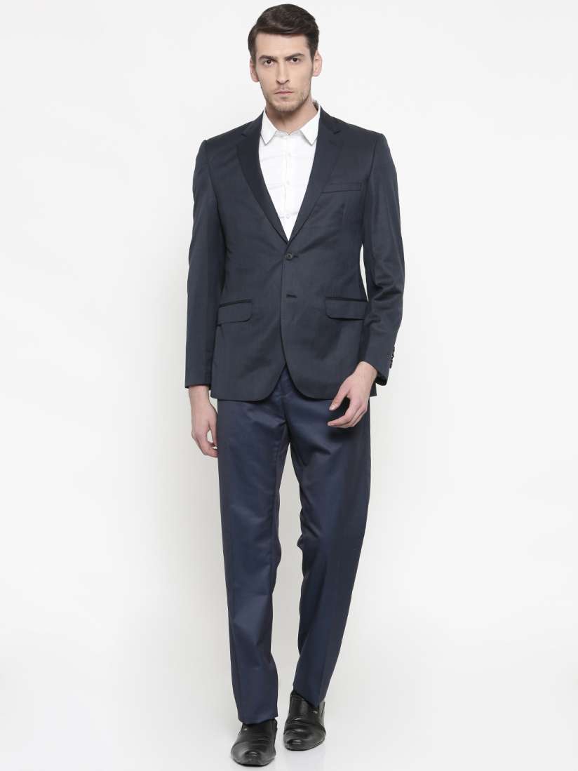 Buy Raymond Men Navy Regular Contemporary Fit Single Breasted Formal Suit Suits for Men 2392419 Myntra