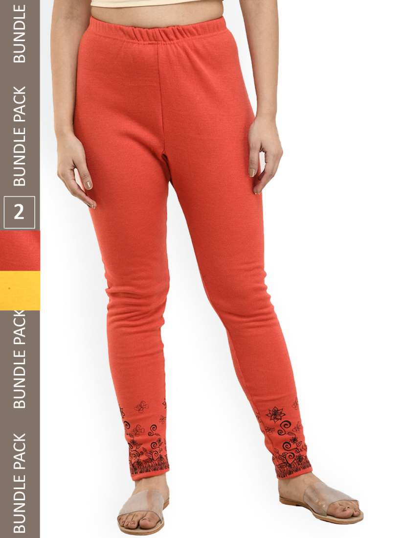 Buy IndiWeaves Women Pack Of 2 Printed Woolen Warm Ankle Length Leggings Leggings for Women 23925630 Myntra