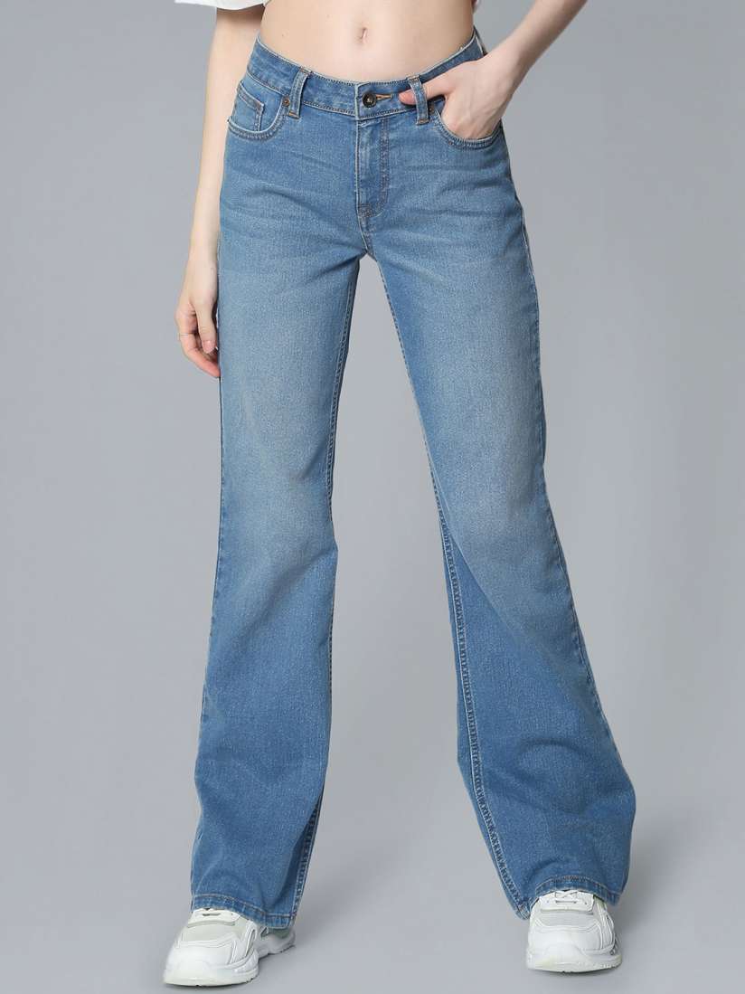 Buy Flying Machine Women Blue Bootcut Light Fade Stretchable Jeans Jeans for Women 23929318 Myntra