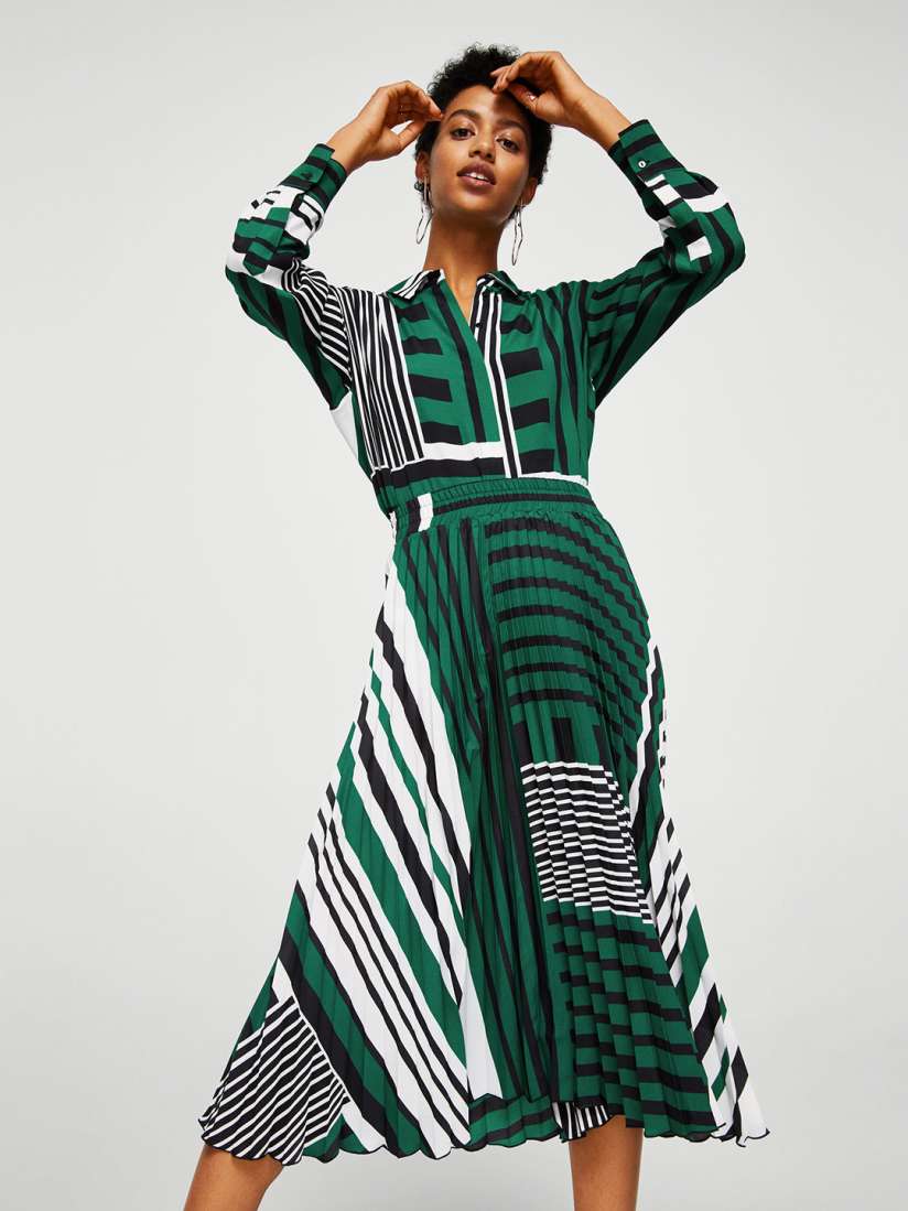 Mango green midi skirt hotsell