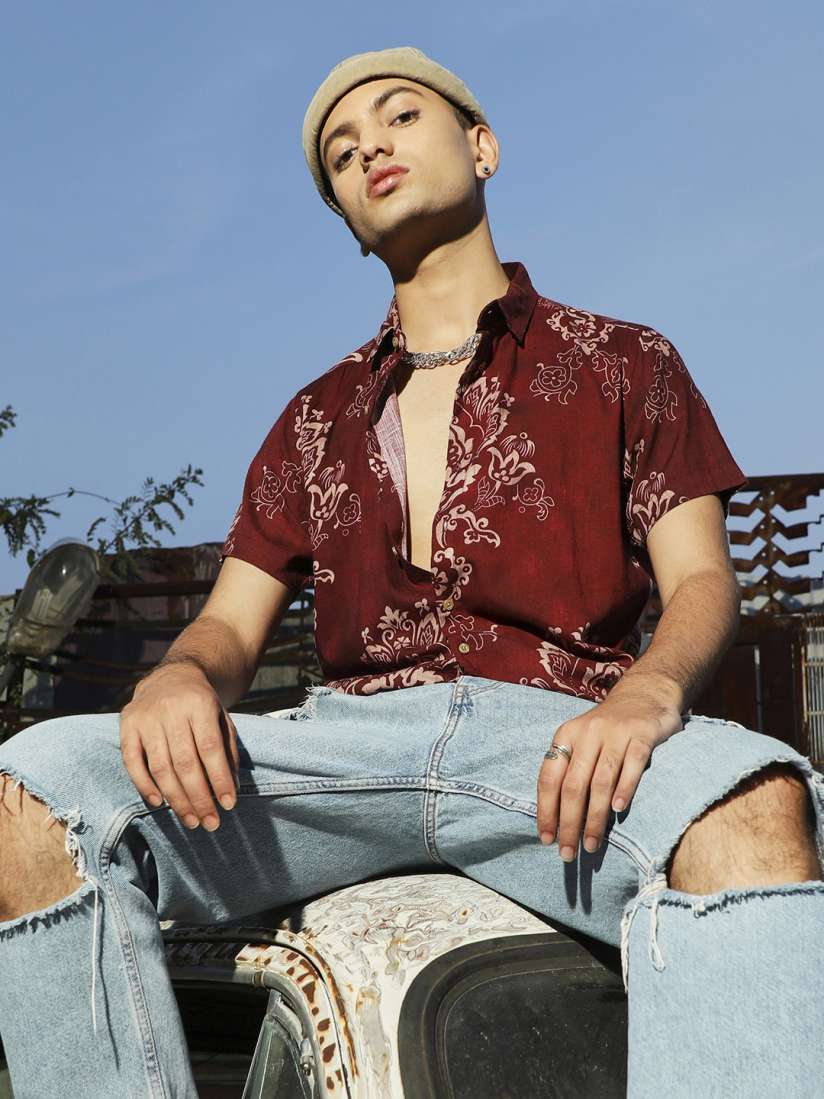 Maroon ethnic top cheap