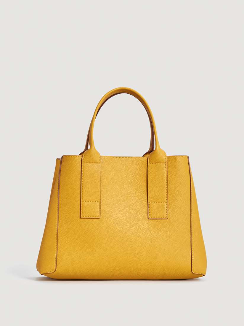 Buy MANGO Mustard Yellow Solid Handbag Handbags for Women 2393440 Myntra