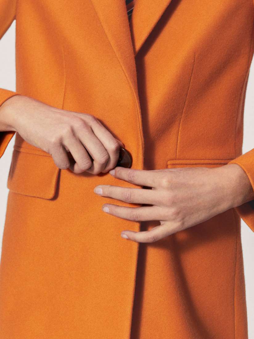 Buy MANGO Orange Longline Coat Coats for Women 2393519 Myntra