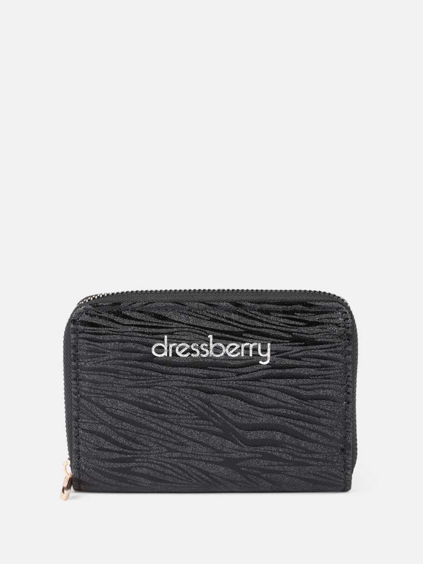 Buy DressBerry Women Black Printed PU Zip Around Wallet Wallets for Women 23935534 Myntra