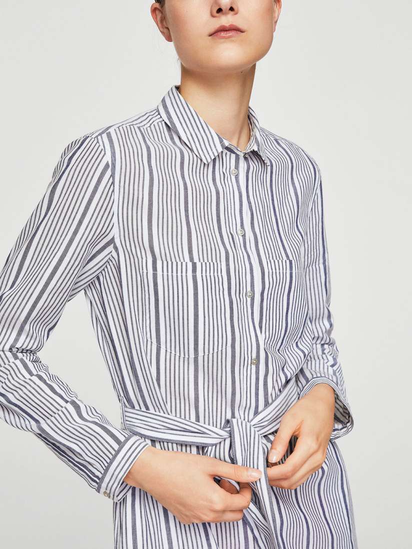 Mango striped shirt dress online