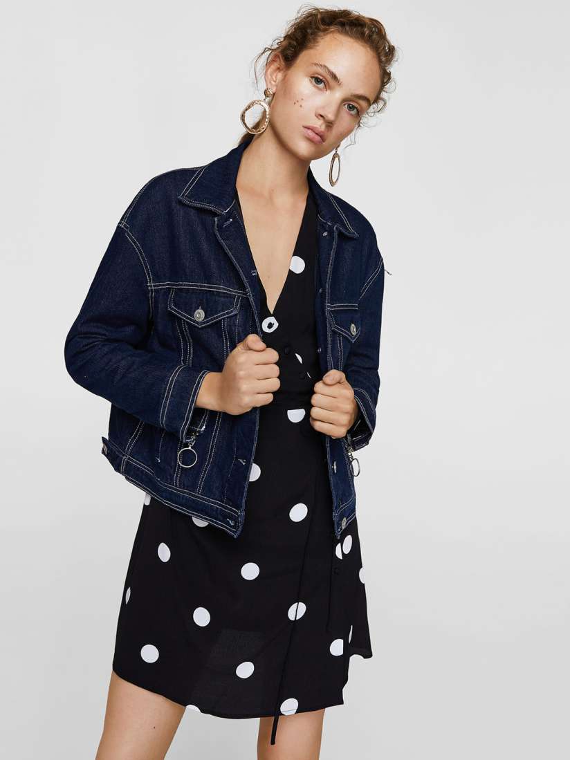 Buy MANGO Women Black White Printed Wrap Dress Dresses for Women 2393662 Myntra