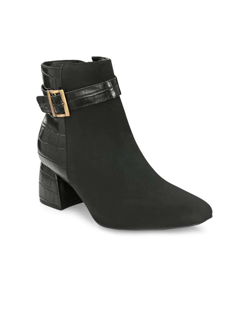m&s black suede boots