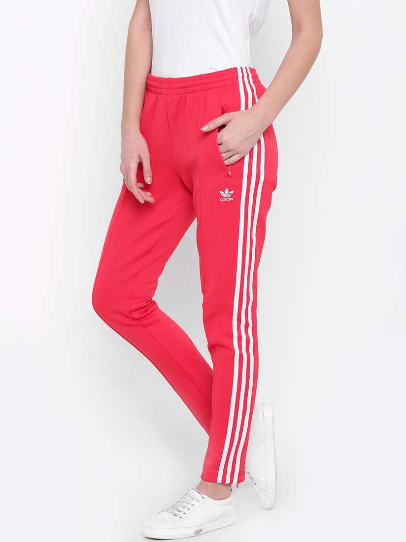 Red adidas skinny pants discount