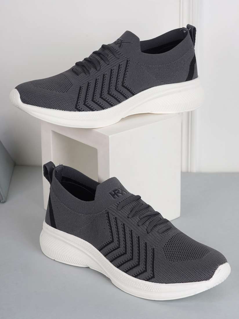Buy HRX by Hrithik Roshan Men Grey Black Striped Contrast Sole Slip On Sneakers Casual Shoes for Men 23945944 Myntra