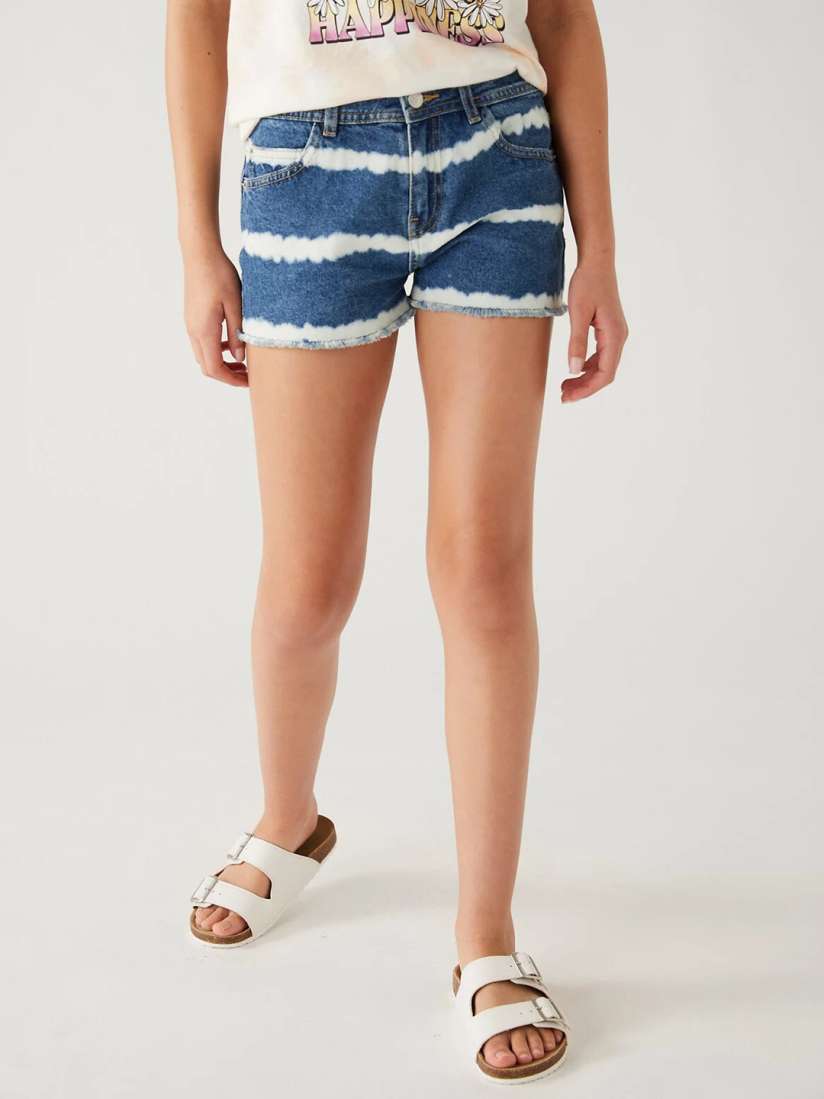 Buy Marks Spencer Girls Blue Printed High Rise Denim Shorts Shorts for Girls 23951046 Myntra