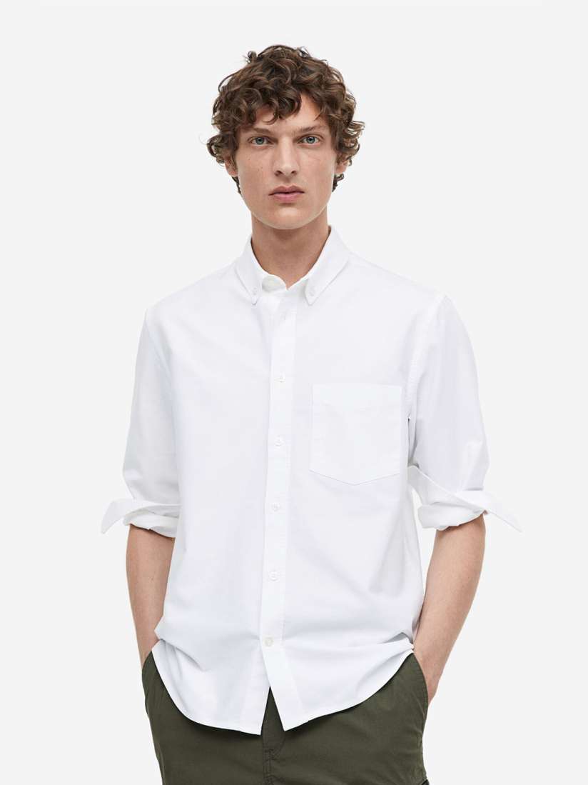 Buy H M Men Regular Fit Cotton Oxford Shirt Shirts for Men 23959118 Myntra