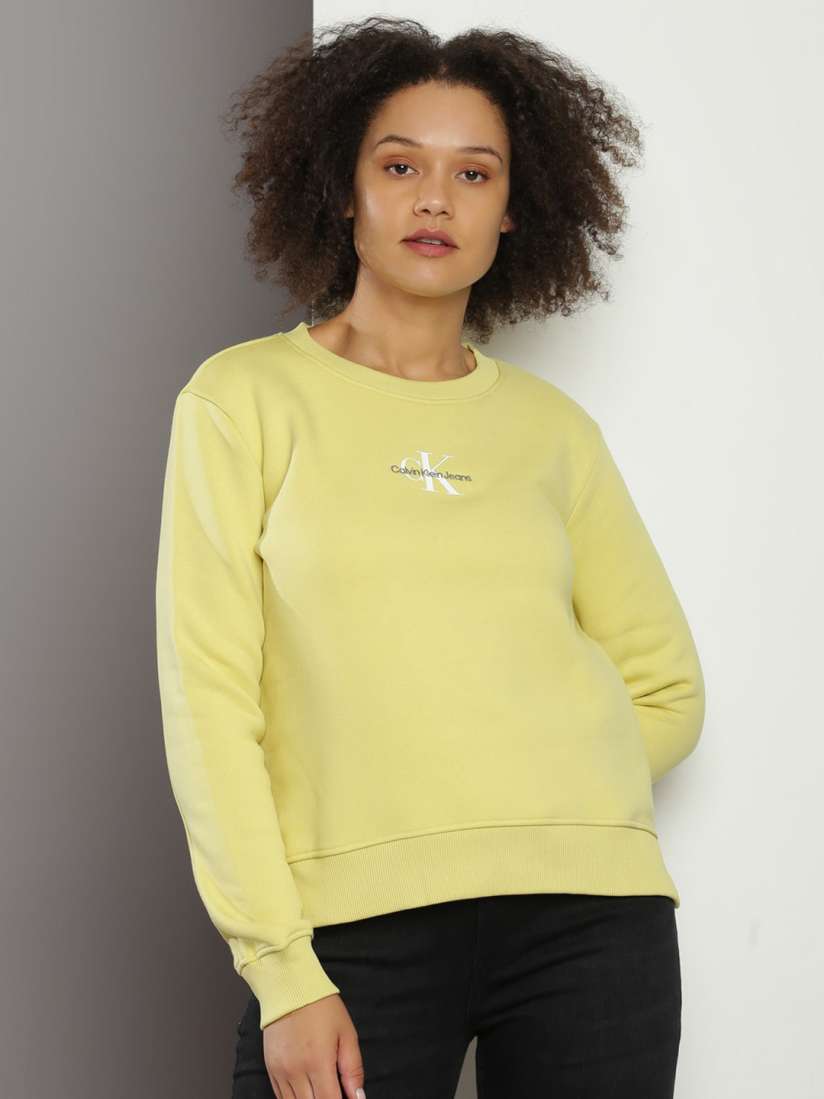 Buy Calvin Klein Jeans Round Neck Embroidered Sweatshirt Sweatshirts for Women 23962022 Myntra