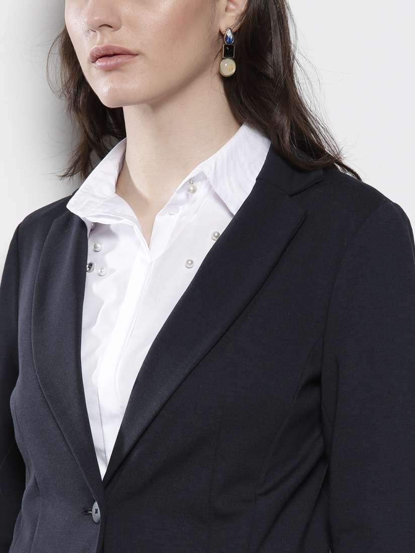 Buy DOROTHY PERKINS Navy Single Breasted Casual Blazer Blazers for Women 2396449 Myntra
