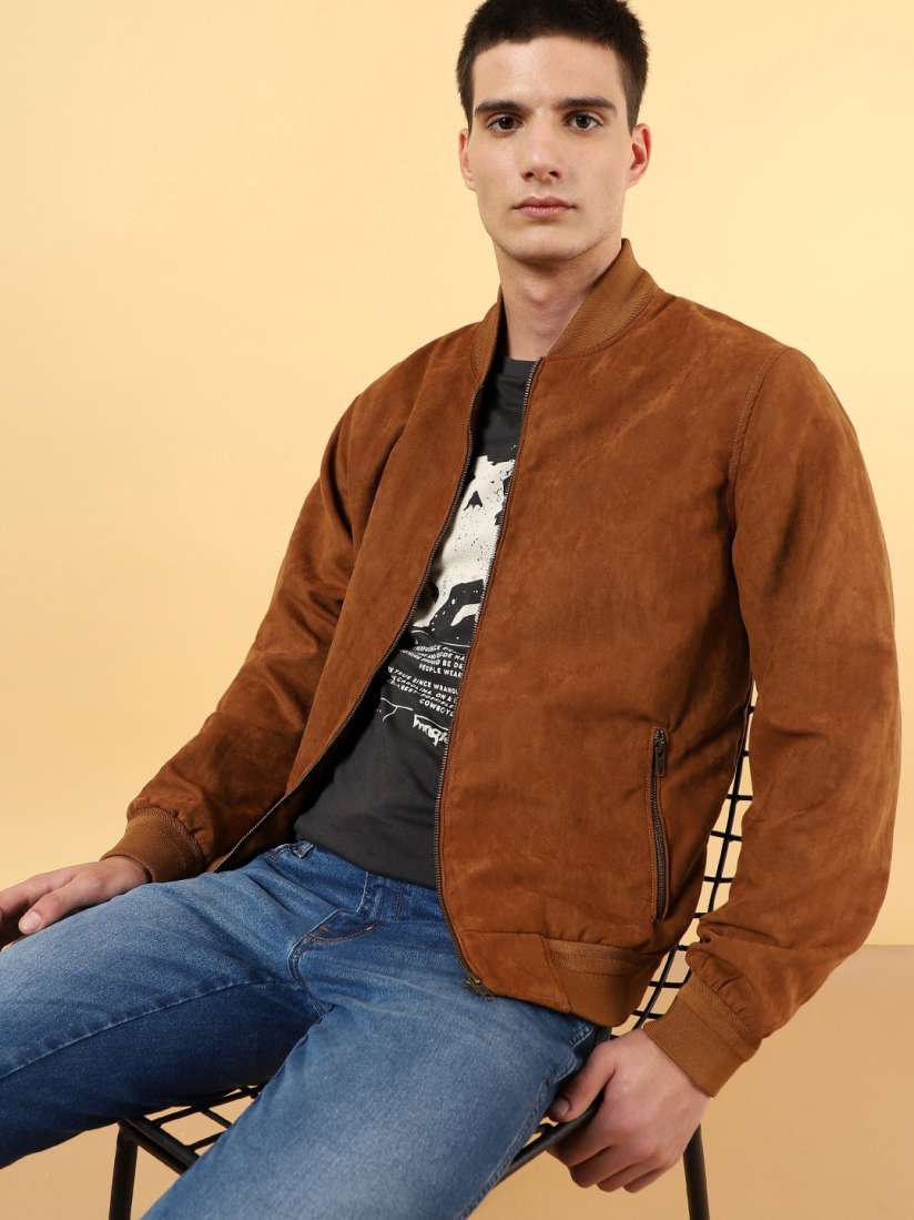 Buy Wrangler Stand Collar Bomber Jacket Jackets for Men 23969738 Myntra