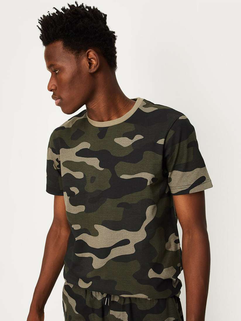 Buy max Camouflage Printed Regular Fit Pure Cotton Casual T Shirt Tshirts for Men 23972198 Myntra