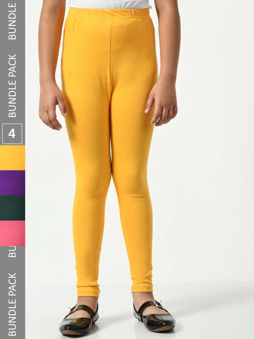 Buy BAESD Girls Pack Of 4 Ankle Length Cotton Leggings Leggings for Girls 23974540 Myntra