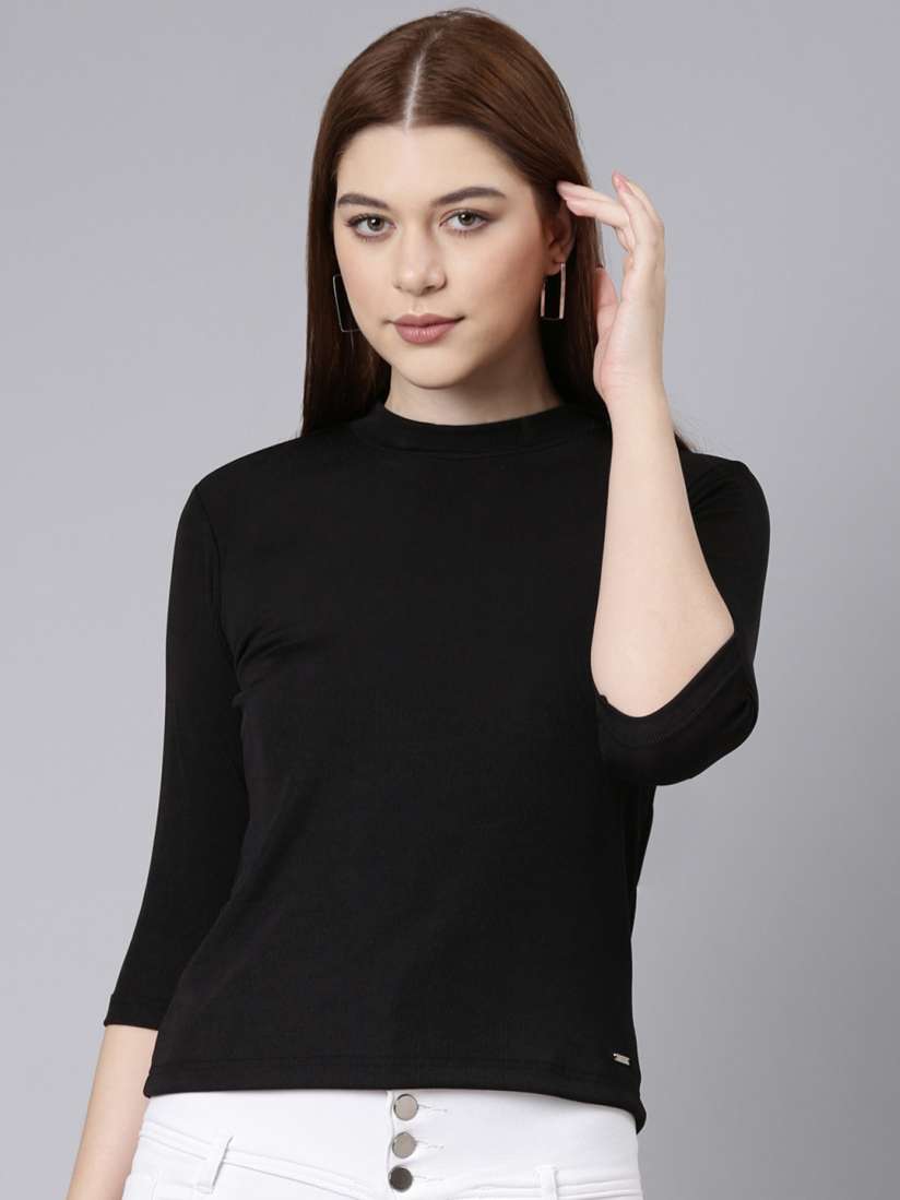 Buy TWIN BIRDS Stretchable High Neck Top Tops for Women 23983432 Myntra