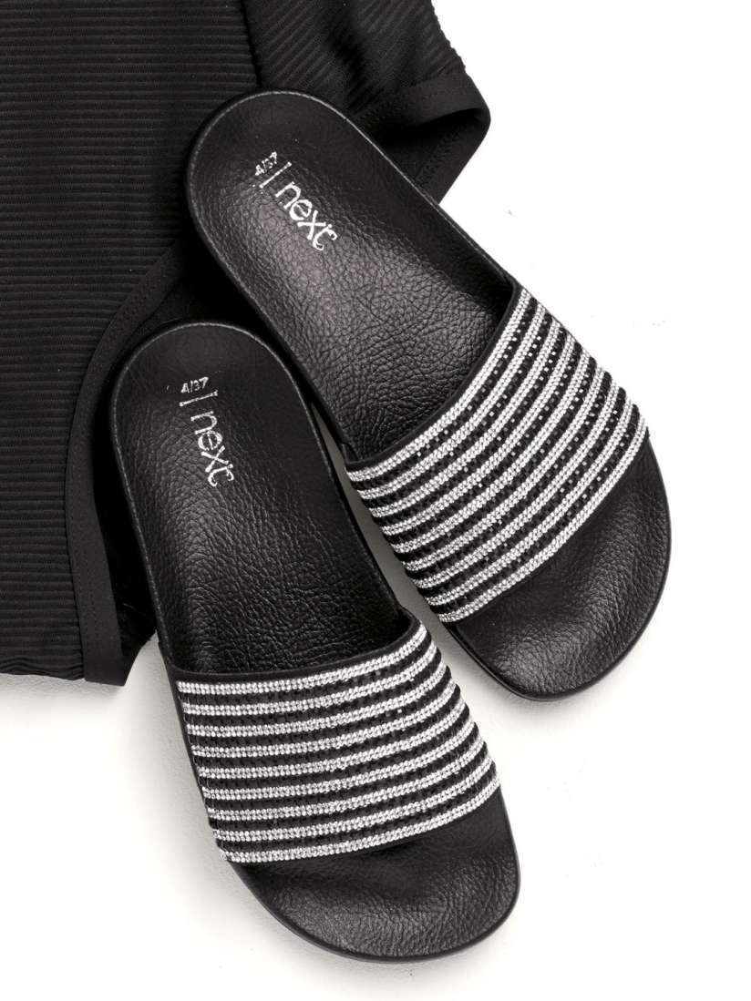 Next slip on sandals sales