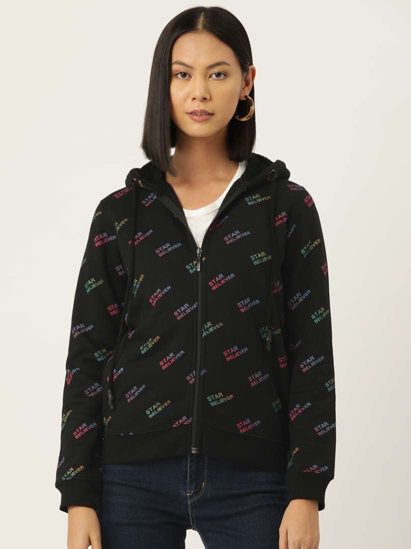 Buy Madame Printed Hooded Sweatshirt Sweatshirts for Women 23993668 Myntra