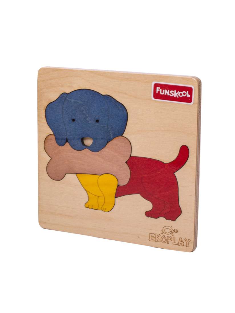Buy Funskool Unisex Kids Ekoplay Dog With A Bone Wooden Puzzle For Ages 3 Activity Toys and Games for Unisex Kids 23997828 Myntra