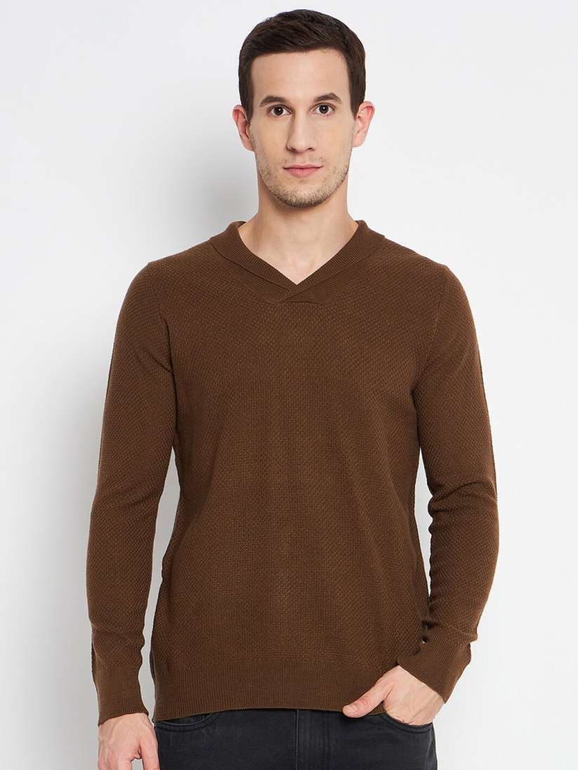 Buy CAMLA V Neck Ribbed Pullover Sweaters for Men 24003536 Myntra