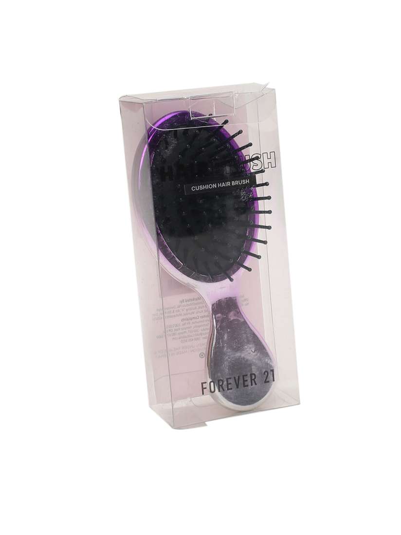 Buy FOREVER 21 Paddle Cushion Hair Brush with Ball Tip Bristles Purple Hair Brush and Comb for Women 24011532 Myntra