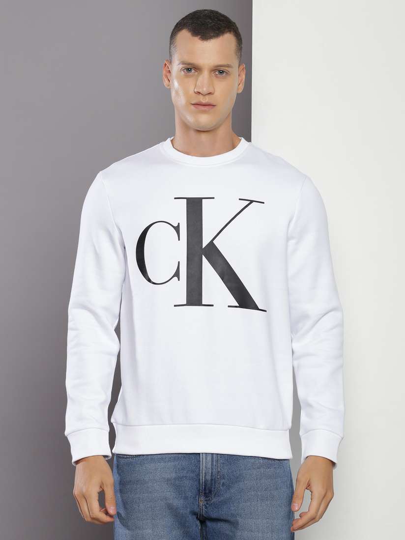 Buy Calvin Klein Jeans Typography Printed Round Neck Sweatshirt