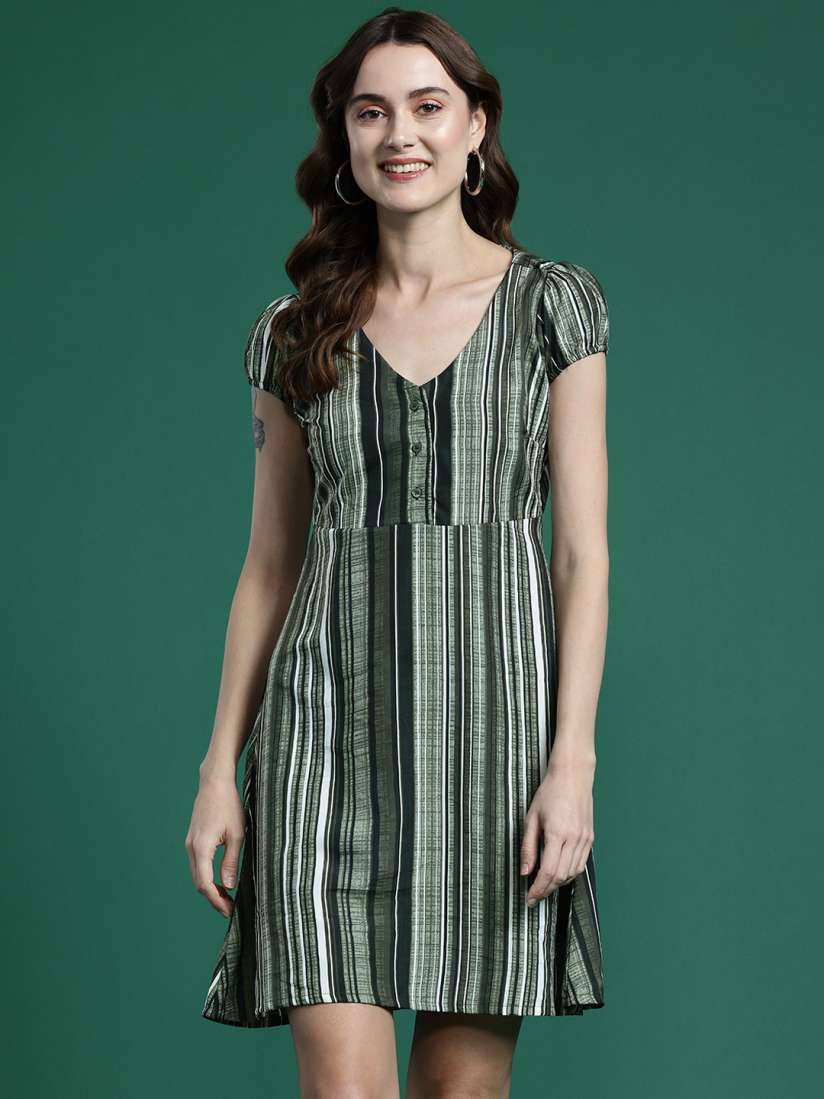Buy DressBerry Striped A Line Mini Dress Dresses for Women 24024488 Myntra