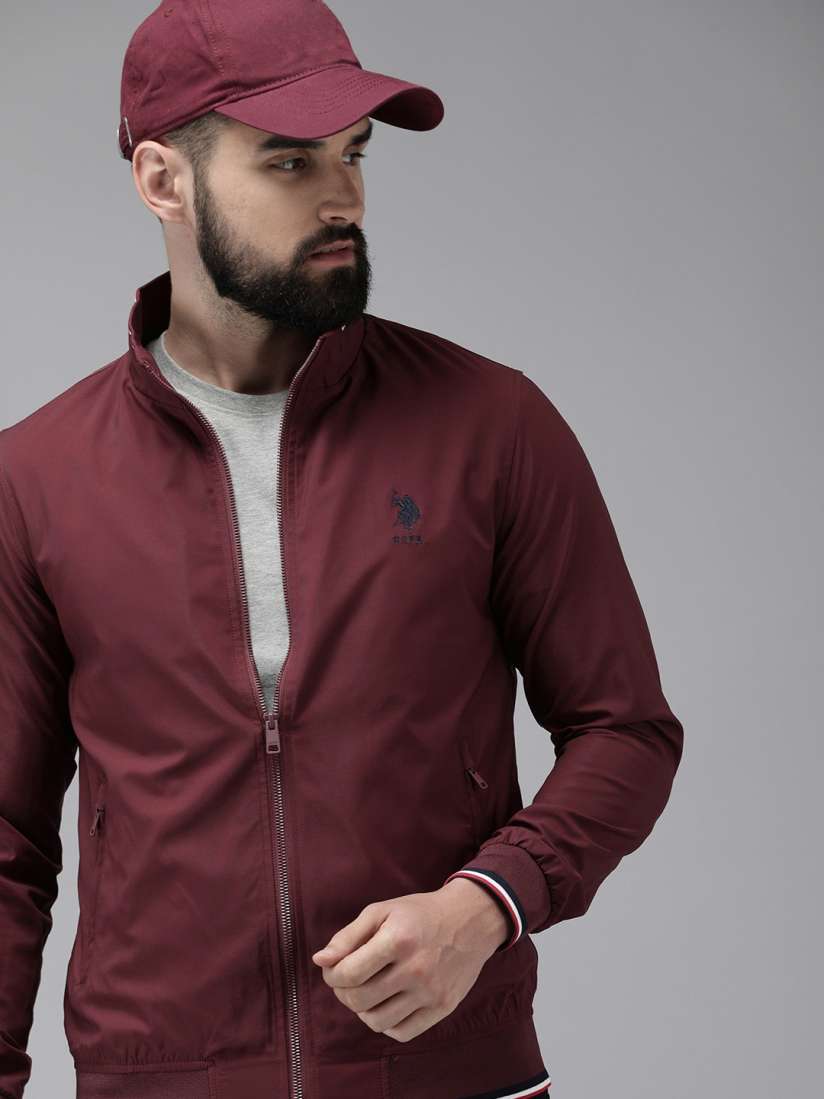 Buy U.S. Polo Assn. Solid Long Sleeves Bomber Jacket Jackets for Men 24030034 Myntra