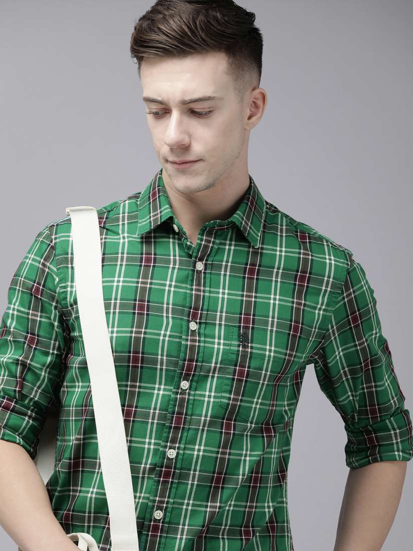 Buy U.S. Polo Assn. Pure Cotton Tailored Fit Checked Casual Shirt Shirts for Men 24030118 Myntra