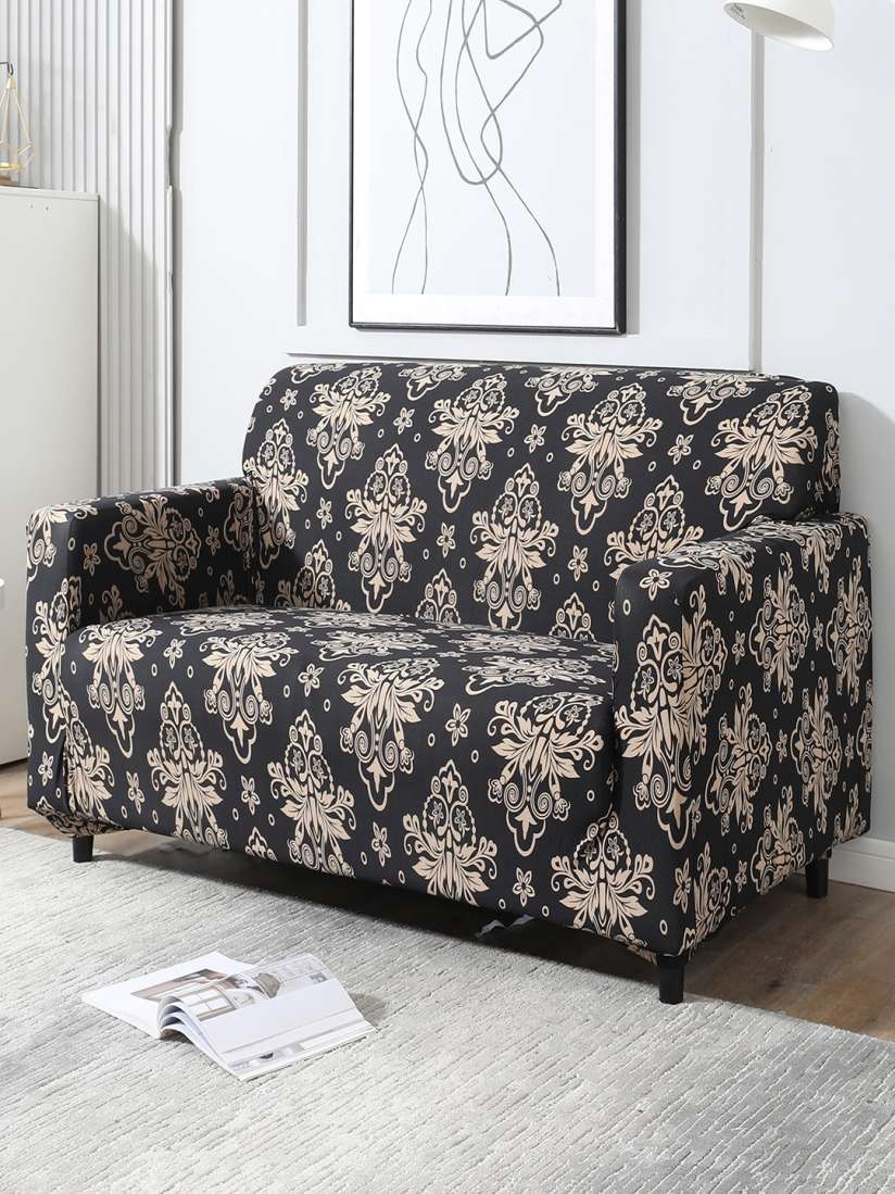 Buy HOKIPO Black Printed Stretchable Universal 2 Seater Sofa Cover Sofa Covers for Unisex 24031846 Myntra