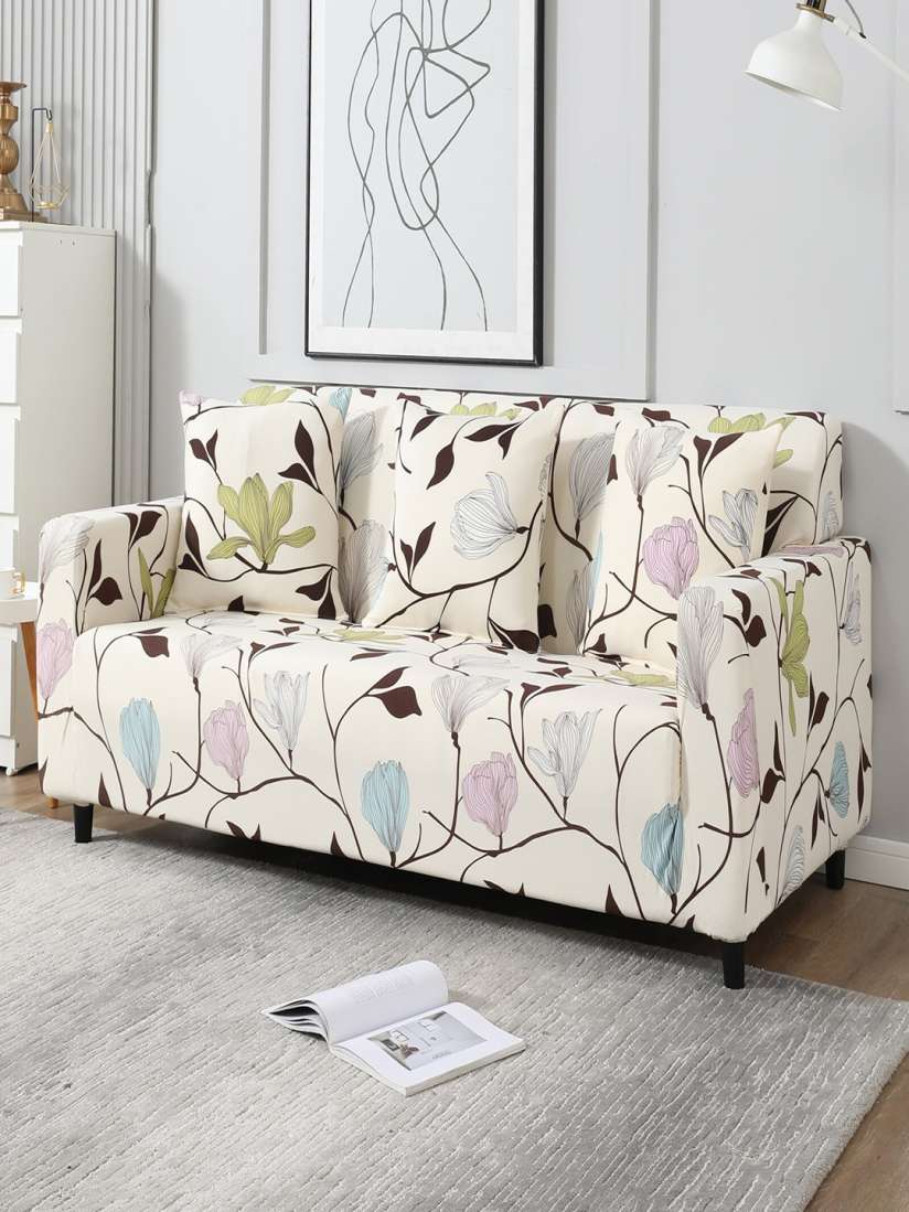 Buy HOKIPO Beige Brown Printed 3 Seater Sofa Cover Sofa Covers for Unisex 24031970 Myntra
