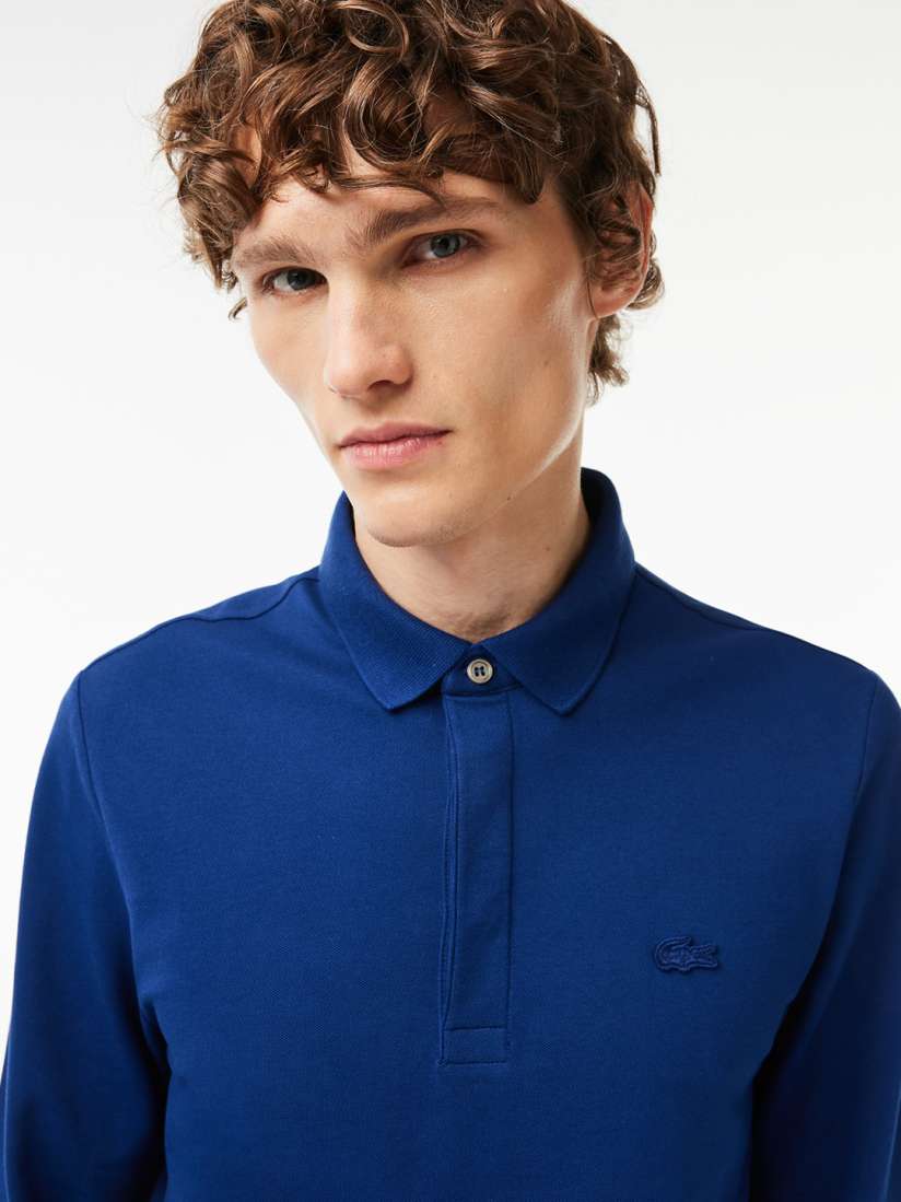 Lacoste polo shirt navy blue online