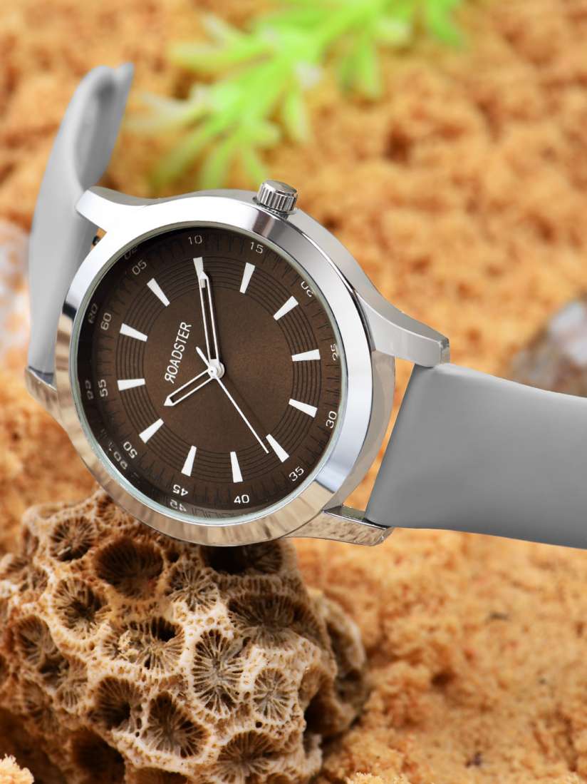 Buy Roadster Men Grey Brown Water Resistant Round Dial Wrist Analog Watch Watches for Men 24042162 Myntra