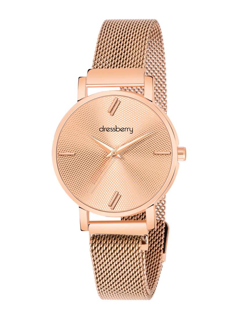 Buy DressBerry Women Rose Gold Water Resistant Straps Analogue Watch HOBDB 128 RG RG Watches for Women 24042524 Myntra