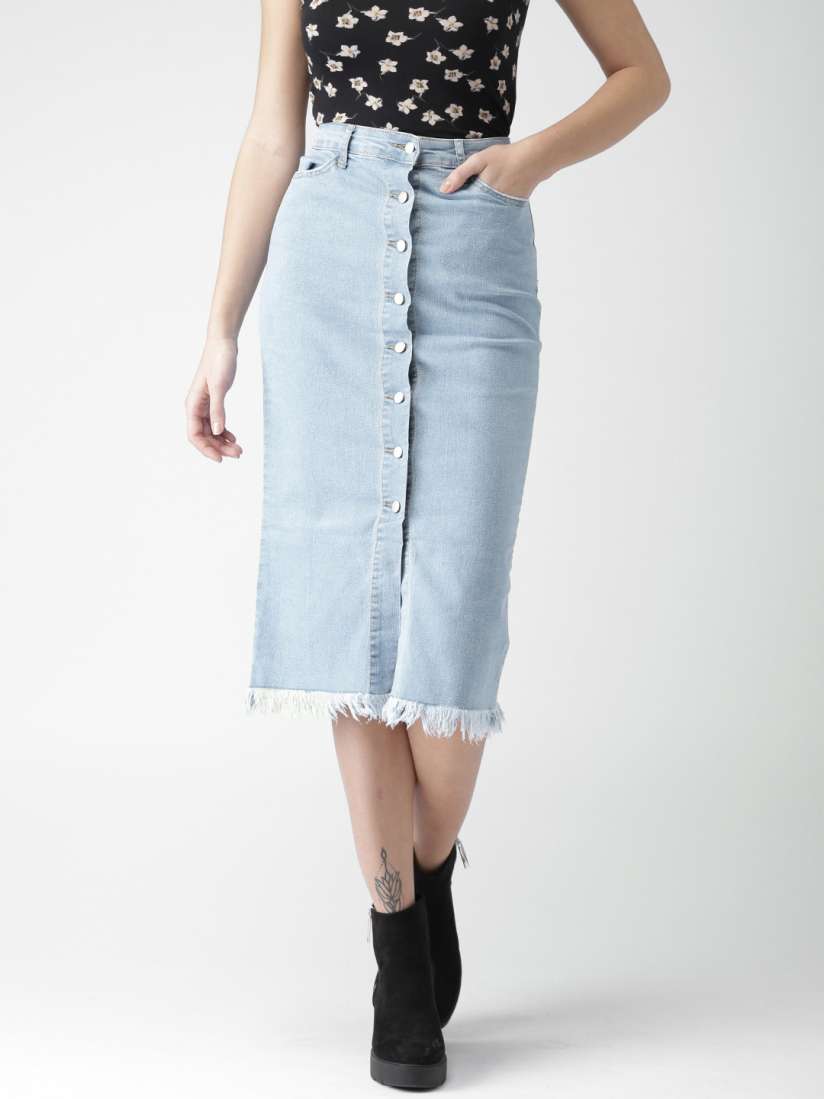 Forever 21 denim midi skirt shop
