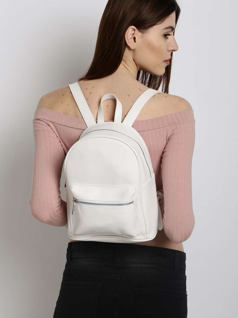 Buy FOREVER 21 Women White Solid Backpack Backpacks for Women 2404491 Myntra